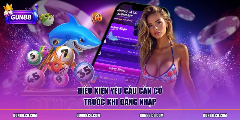 Điều kiện yêu cầu cần có trước khi đăng nhập